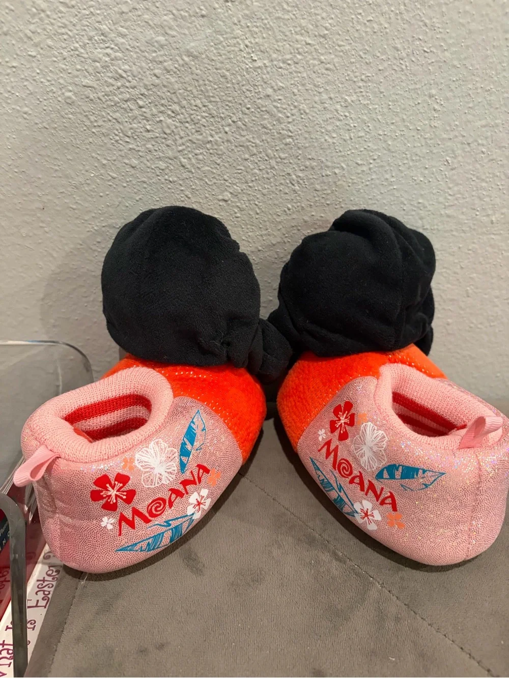 Disney Moana Toddler Slippers Size 5-6 Girls Kids Polyester
